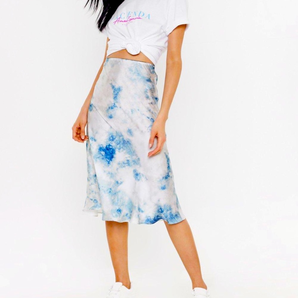 The dye midi skirt